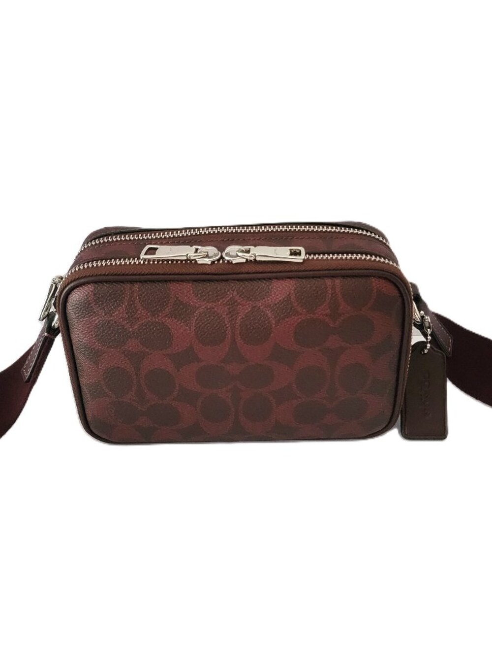 Coach CET55 Colton 19 Crossbody Messenger Bag Black Currant Mens